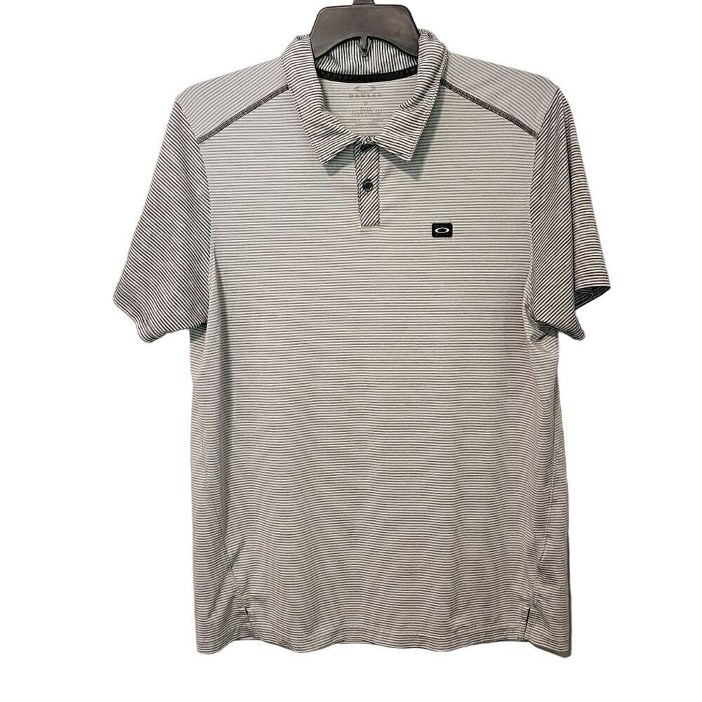 Oakley Men polo shirt size XL Taylored fit short sleeve stripes